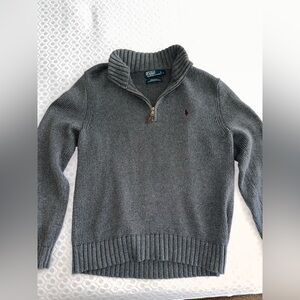 Men’s Polo Ralph Lauren Quarter Zip Size Large in Gray.